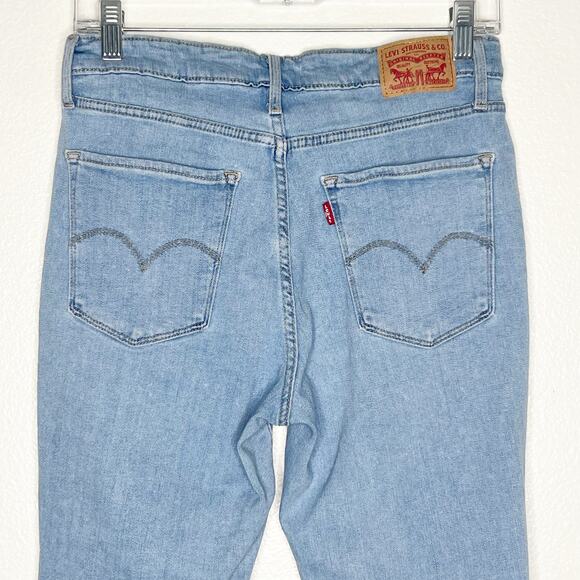 LEVI'S 721 High Rise Skinny Ankle Jeans Slimming Light Blue Wash Womens Size 29 - Picture 7 of 10